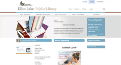 Desktop Screenshot of elliotlakelibrary.com